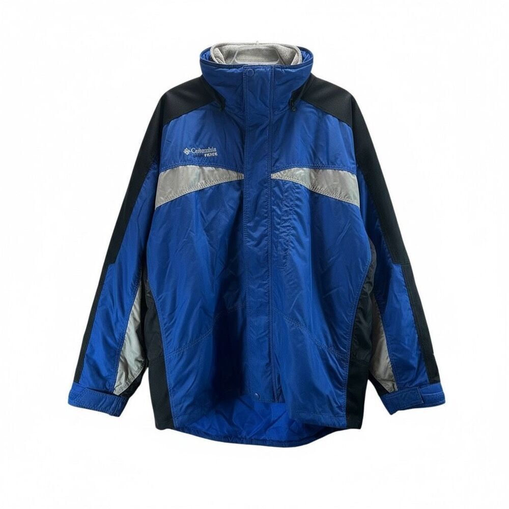 Columbia Interchange Blue Fleece Lined Ski Jacket Men’s XL Vintage Gorpcore Y2K